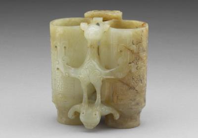 图片[3]-Jade conjoined beast vase, Ming to Qing dynasty, 1368-1911-China Archive